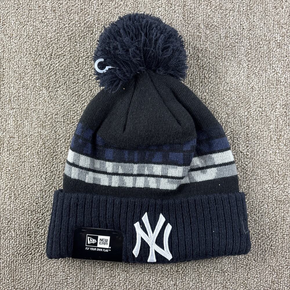 New Era MLB Beanie New York Yankees Fireside Knit New Stocking Cap Navy Gray